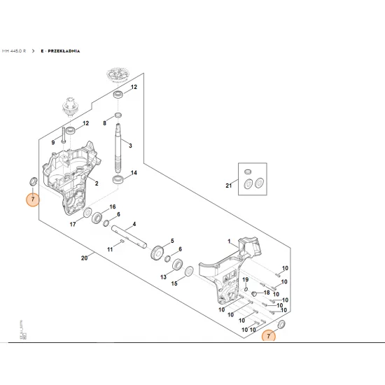 STIHL Glebogryzarka MH445.0 Osłona blaszana 6241 643 2701